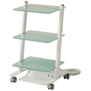 CARRO CON 3 BALDAS Y 2 ENCHUFES - CRISTAL