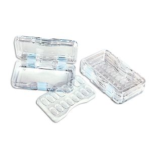 CAJA SEPARADOR BRACKETS - GRANDE RECTANGULAR CON CIERRE (10 x 6 x 2,2 cm) - 10 u.